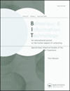 BEHAVIOUR & INFORMATION TECHNOLOGY封面